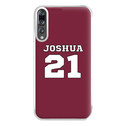 Burgundy - Personalised Football Phone Case for Huawei P20 Pro