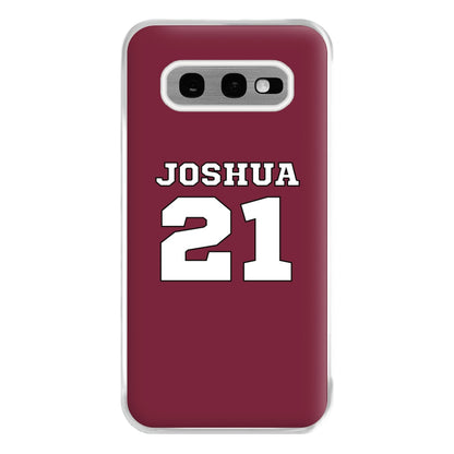 Burgundy - Personalised Football Phone Case for Galaxy S10e