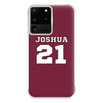 Burgundy - Personalised Football Phone Case for Galaxy S20 Ultra