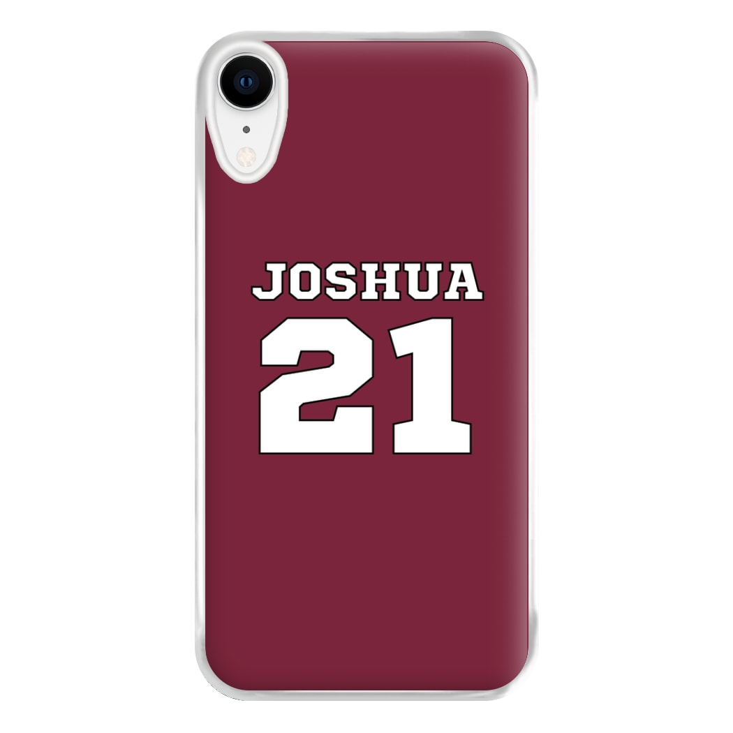 Burgundy - Personalised Football Phone Case for iPhone XR