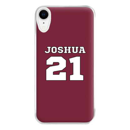 Burgundy - Personalised Football Phone Case for iPhone XR