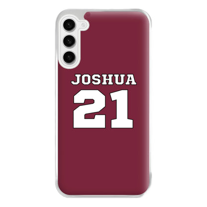 Burgundy - Personalised Football Phone Case for Galaxy S23FE