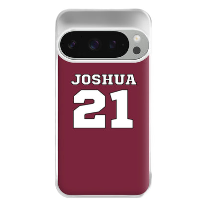 Burgundy - Personalised Football Phone Case for Google Pixel 9 Pro XL