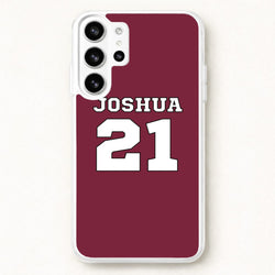 Burgundy - Personalised Football Phone Case for Galaxy S26 Ultra