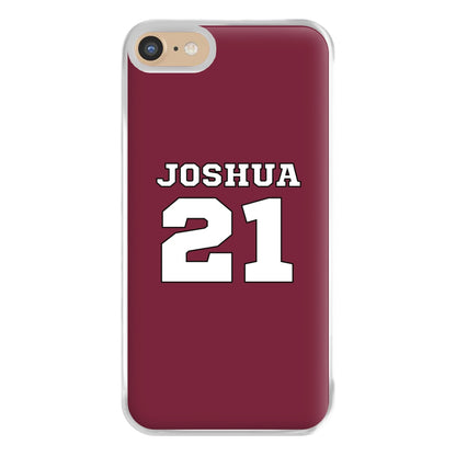 Burgundy - Personalised Football Phone Case for iPhone 6 / 7 / 8 / SE