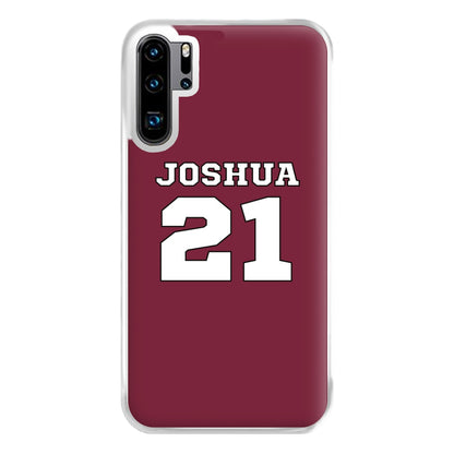 Burgundy - Personalised Football Phone Case for Huawei P30 Pro