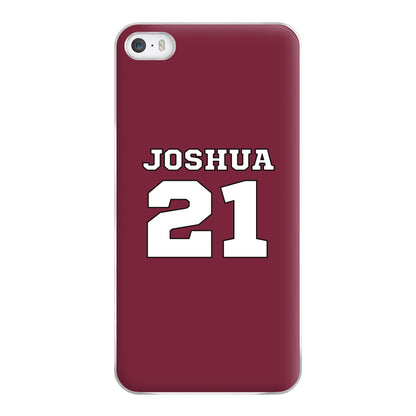 Burgundy - Personalised Football Phone Case for iPhone 5 / 5s / SE 2016