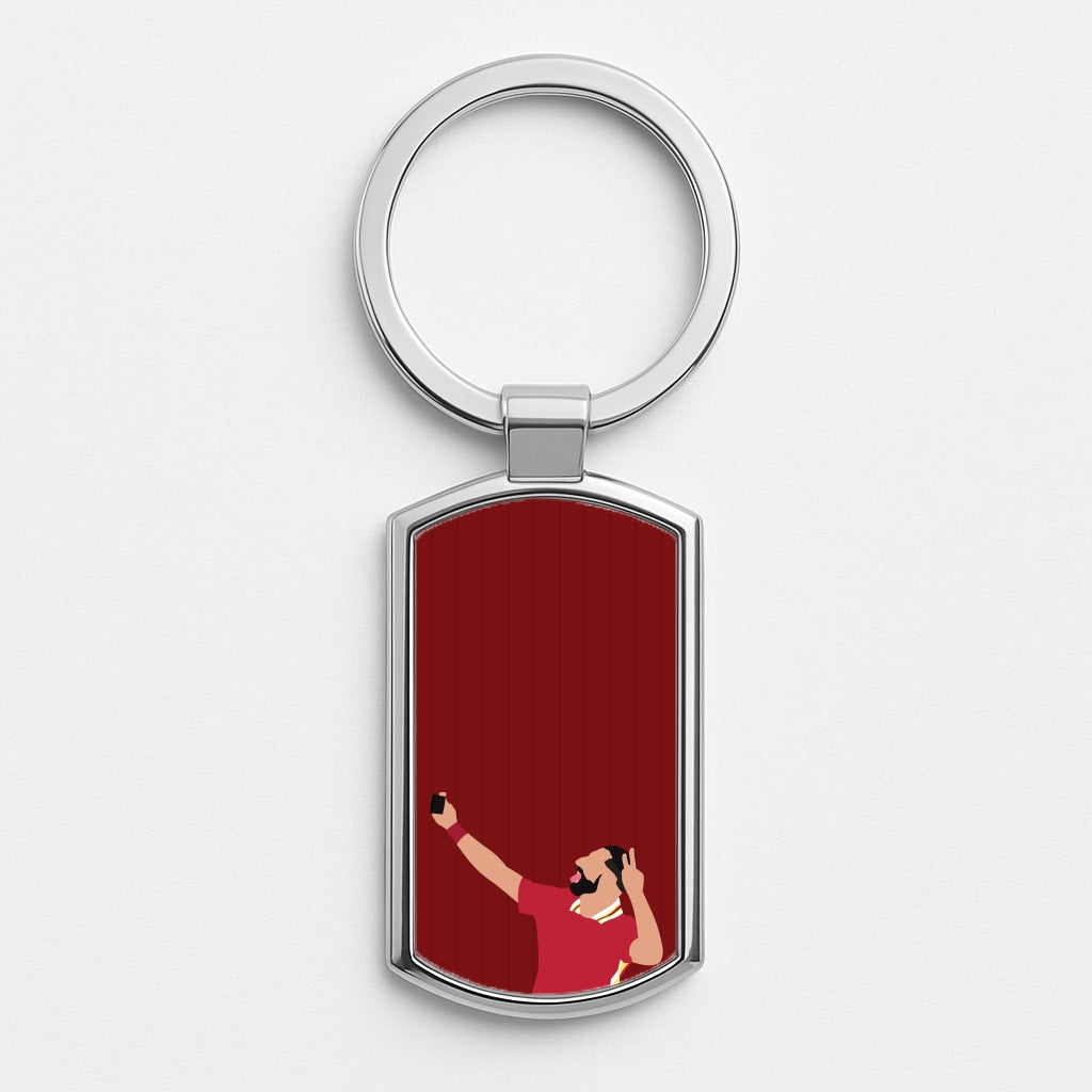 Mo Selfie  Silver Keyring