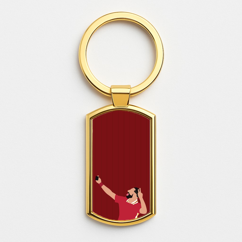 Mo Selfie  Gold Keyring