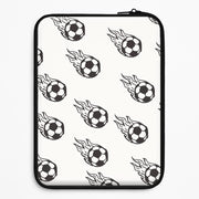 Flaming Football Pattern Laptop Sleeve 1