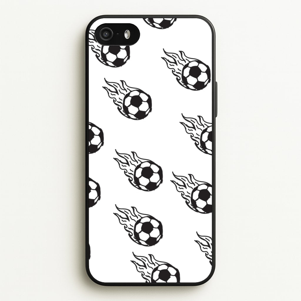 Flaming Football Pattern Phone Case - iPhone 5 / 5s / SE 2016