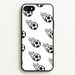 Flaming Football Pattern Phone Case - iPhone 5 / 5s / SE 2016