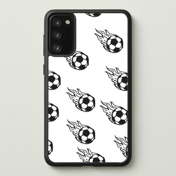Flaming Football Pattern Phone Case - Galaxy S20FE