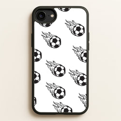 Flaming Football Pattern Phone Case - iPhone 6 / 7 / 8 / SE