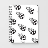 Flaming Football Pattern Notebook