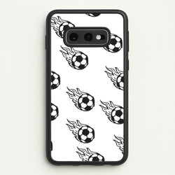 Flaming Football Pattern Phone Case - Galaxy S10e