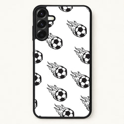 Flaming Football Pattern Phone Case - Galaxy A17
