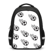 Flaming Football Pattern Backpack 1