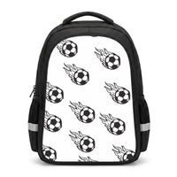 Flaming Football Pattern Backpack