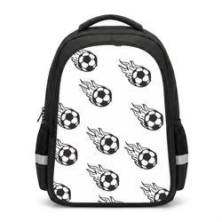 Flaming Football Pattern Backpack Backpack