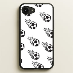 Flaming Football Pattern Phone Case - iPhone 17e