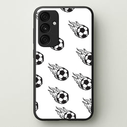 Flaming Football Pattern Phone Case - Galaxy A35