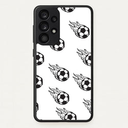 Flaming Football Pattern Phone Case - Galaxy A33