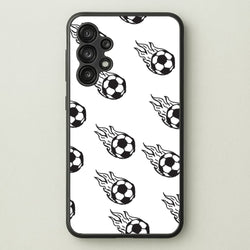 Flaming Football Pattern Phone Case - Galaxy A13