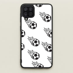 Flaming Football Pattern Phone Case - Galaxy A12