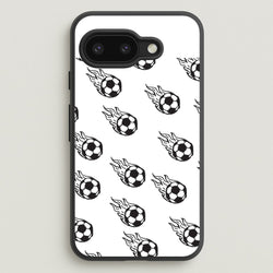 Flaming Football Pattern Phone Case - Google Pixel 9a