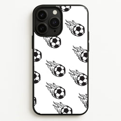 Flaming Football Pattern Phone Case - iPhone 11 Pro