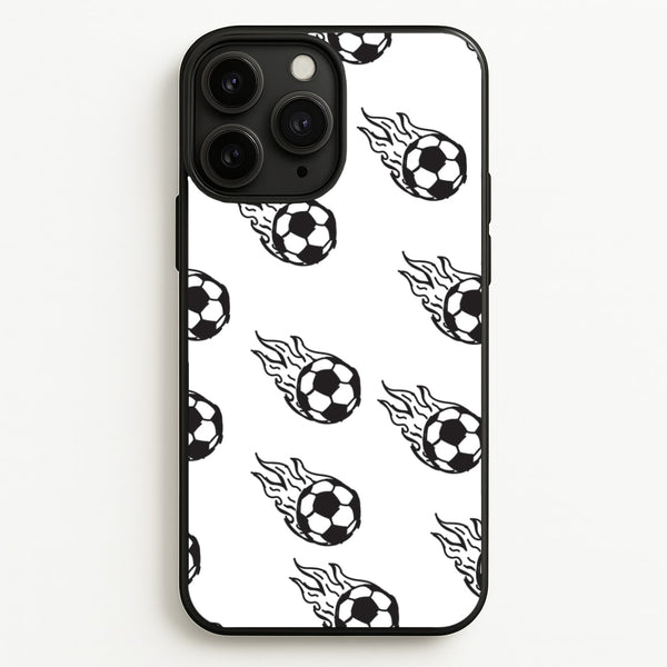 Flaming Football Pattern Phone Case - iPhone 11 Pro