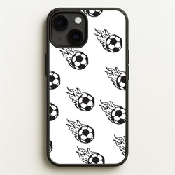 Flaming Football Pattern Phone Case - iPhone 13 Mini