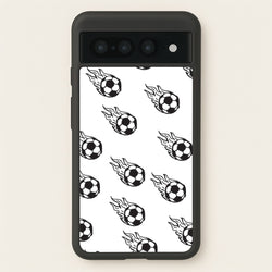 Flaming Football Pattern Phone Case - Google Pixel 7 Pro