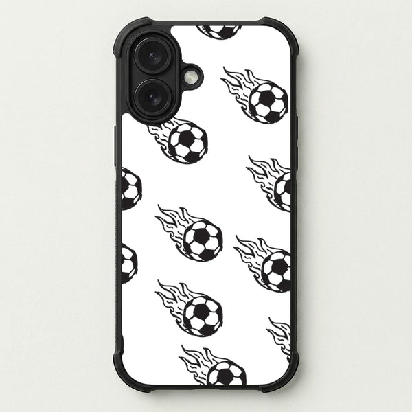 Flaming Football Pattern Phone Case — Bumper case
