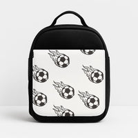 Flaming Football Pattern Lunchbox