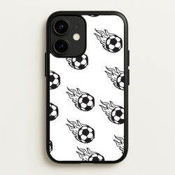 Flaming Football Pattern Phone Case - iPhone 12 / 12 Pro