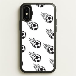 Flaming Football Pattern Phone Case - iPhone X / XS