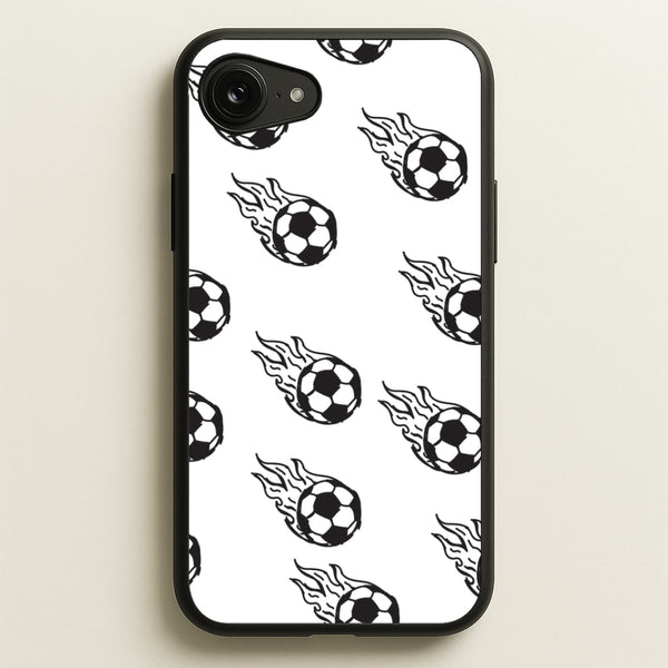 Flaming Football Pattern Phone Case - iPhone 16e