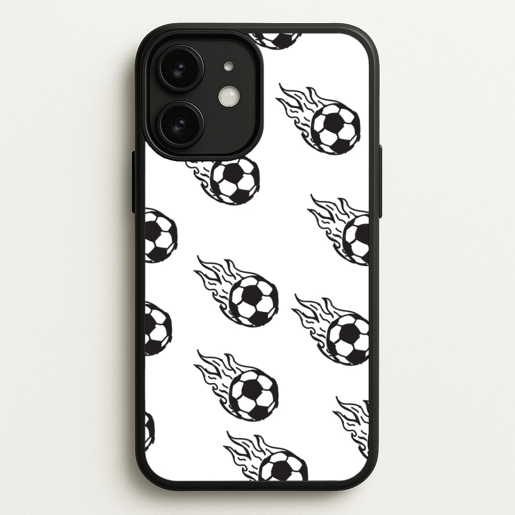 Flaming Football Pattern Phone Case - iPhone 11