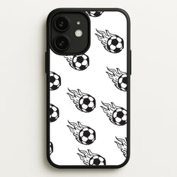 Flaming Football Pattern Phone Case - iPhone 11