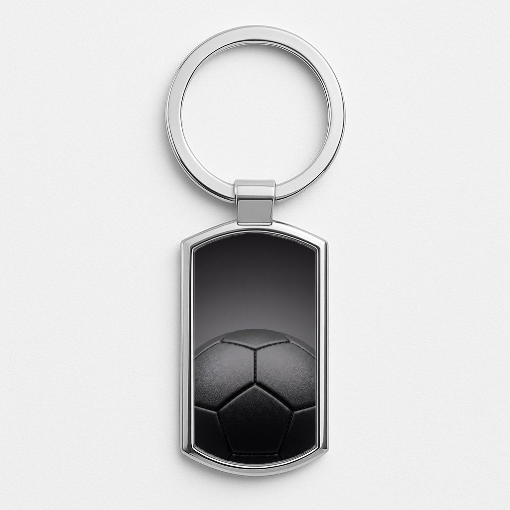 Black Football Luxury Keyring