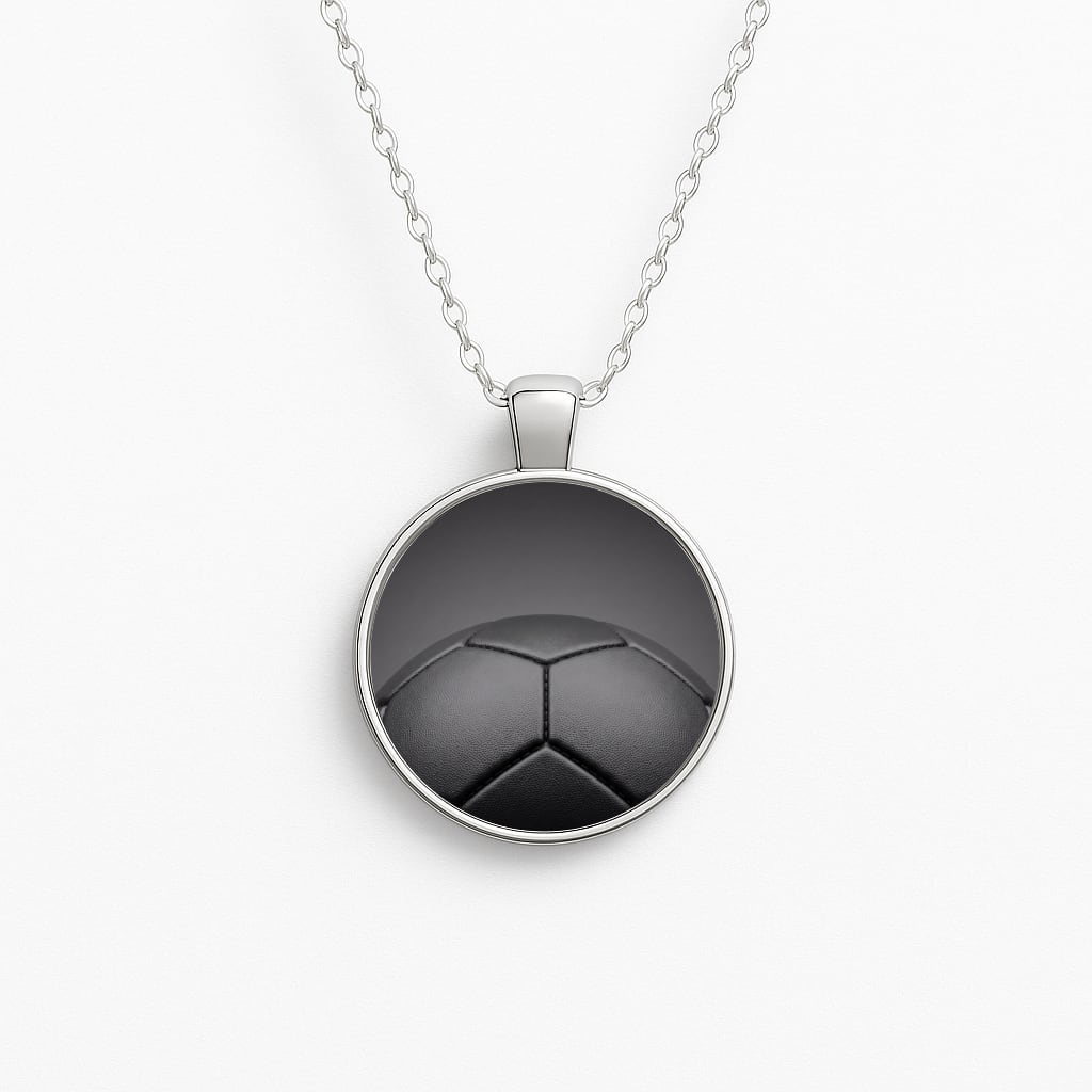 Black Football Necklace