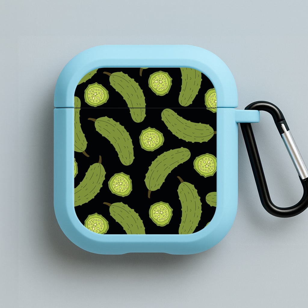 Pickle Assortment Pattern Blue AirPods Case