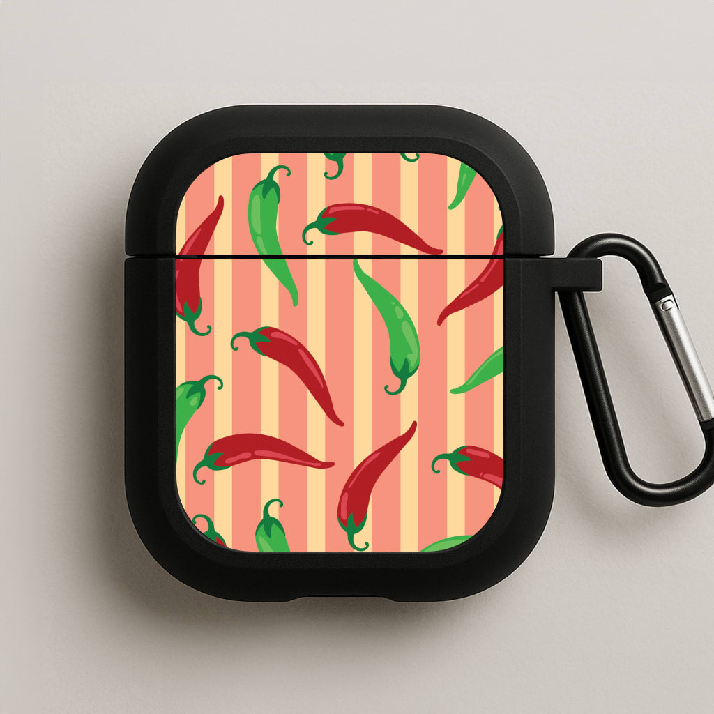 Chilis With Stripes Pattern AirPods Case