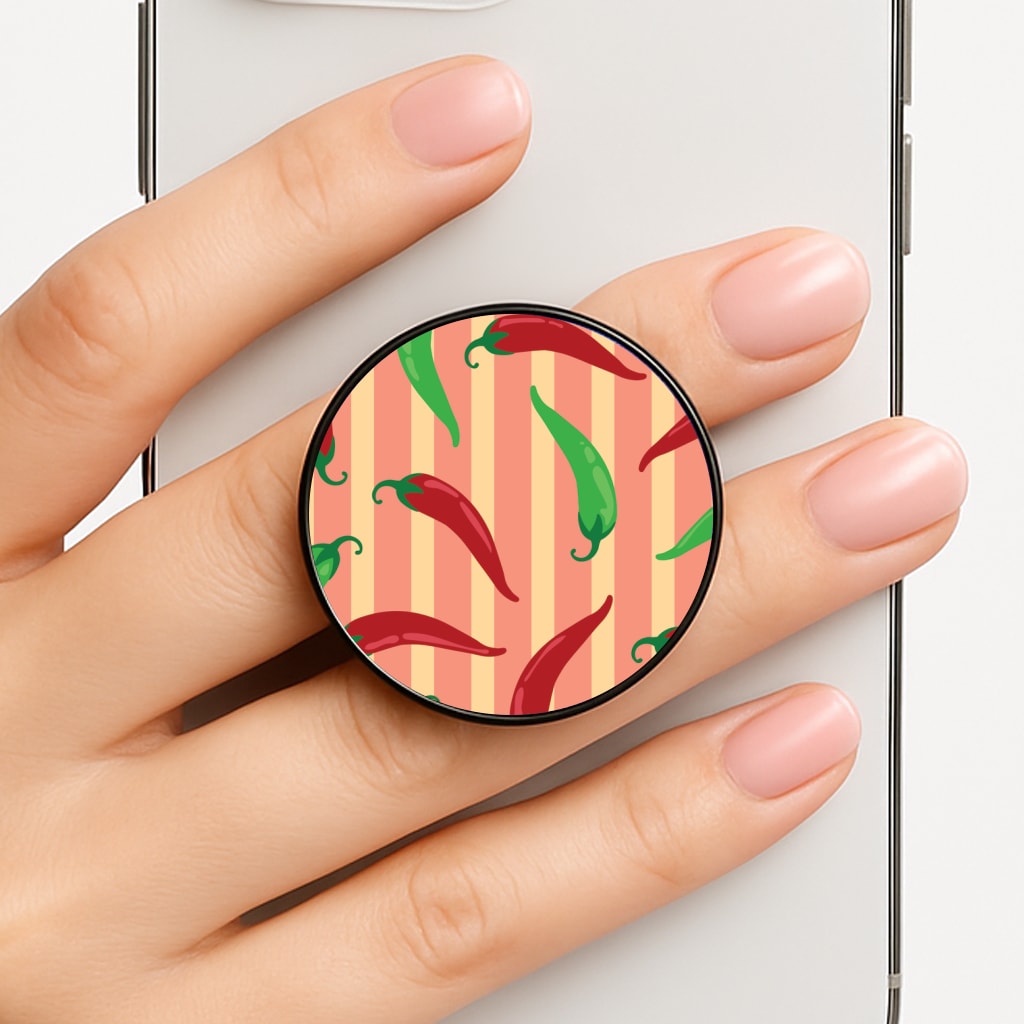 Chilis With Stripes Pattern FunGrip