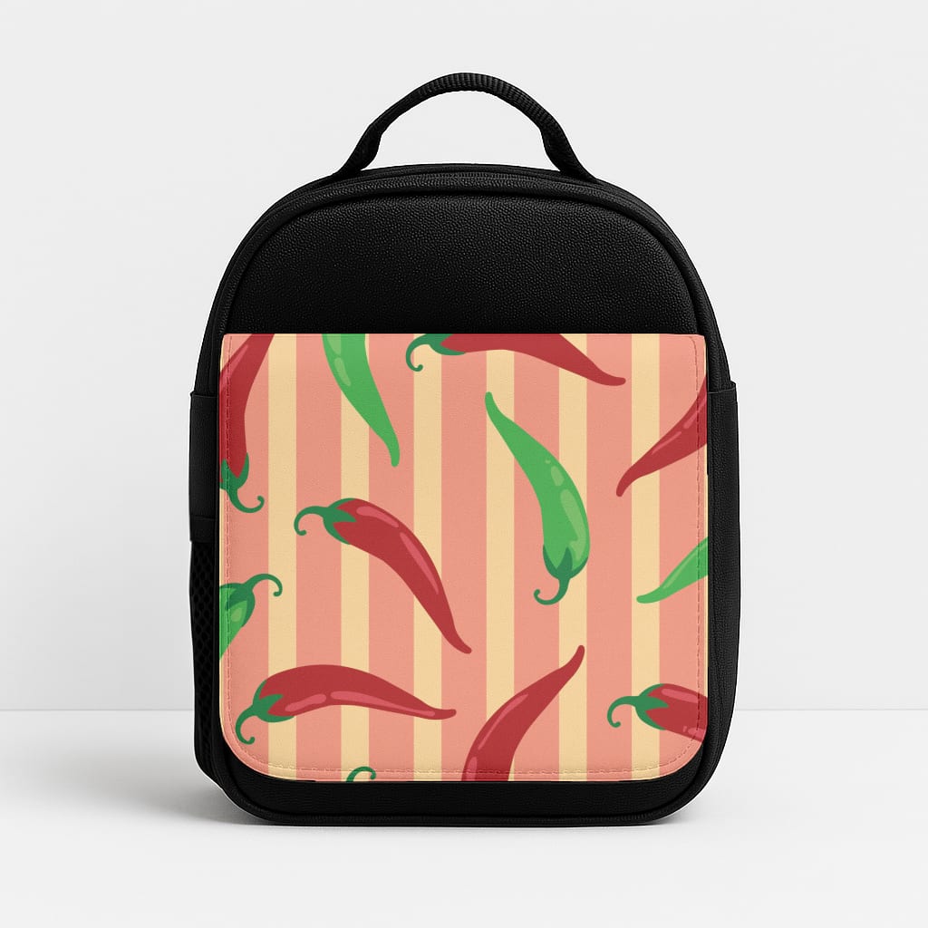 Chilis With Stripes Pattern Lunchbox