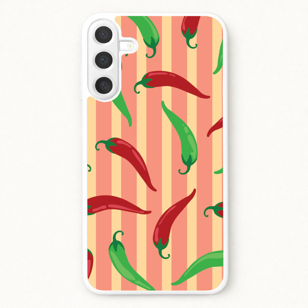 Chilis With Stripes Pattern Phone Case for Galaxy A17