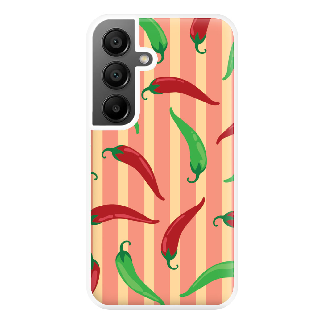 Chilis With Stripes Pattern Phone Case for Galaxy A56