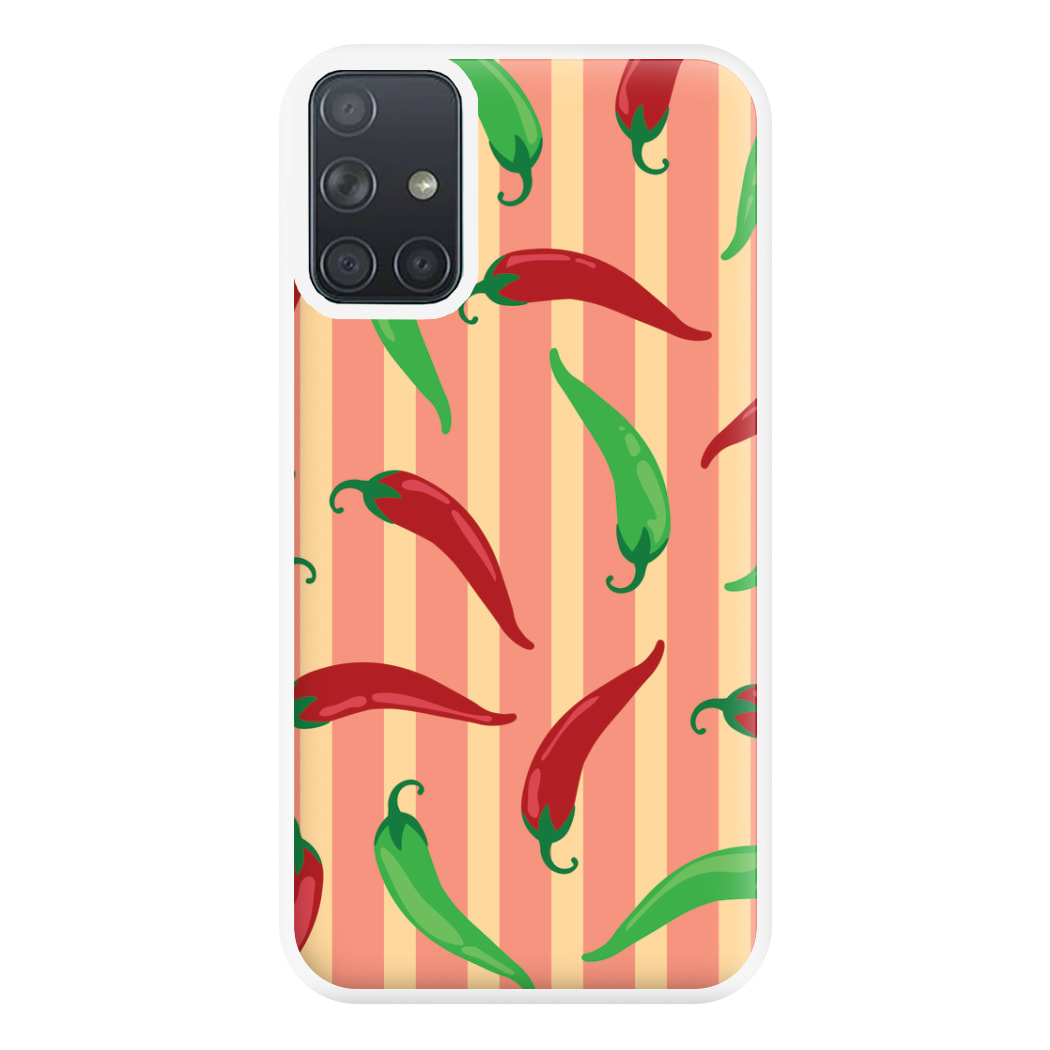 Chilis With Stripes Pattern Phone Case for Galaxy A71
